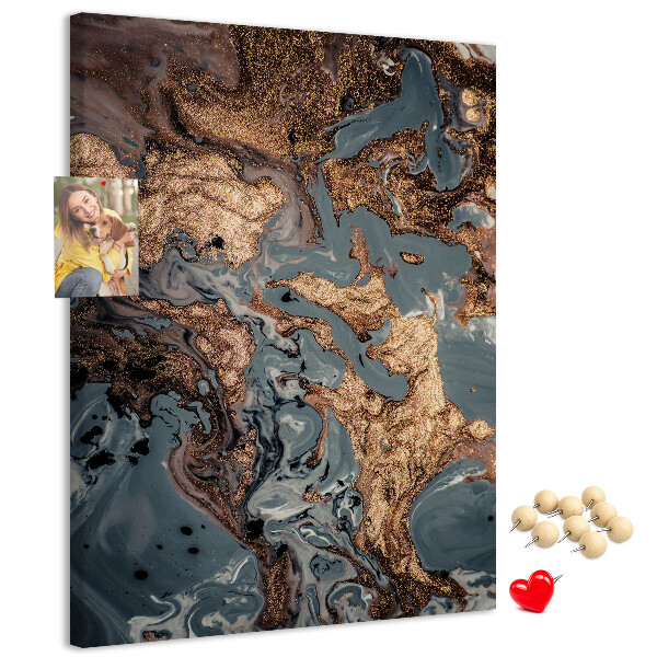 Kurk met bedrukking abstracte golven met een metallic accent