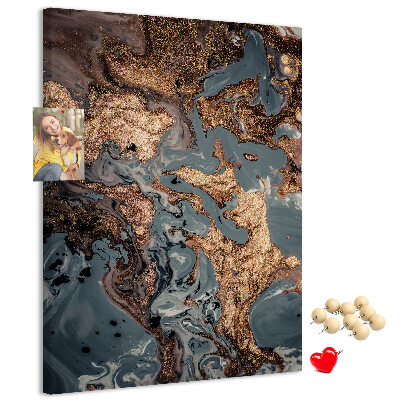 Kurk met bedrukking abstracte golven met een metallic accent