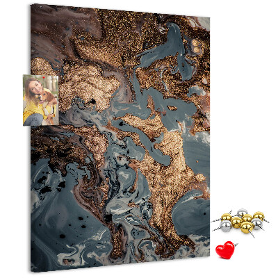Kurk met bedrukking abstracte golven met een metallic accent