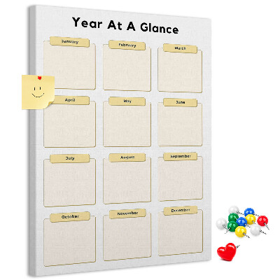 Kurk bedrukken jaarlijkse kalender voor evenementenplanning