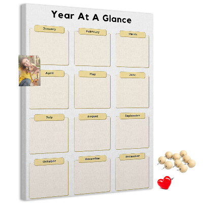 Kurk bedrukken jaarlijkse kalender voor evenementenplanning
