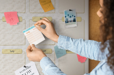 Kurk bedrukken jaarlijkse kalender voor evenementenplanning