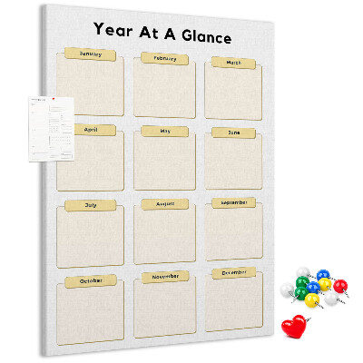 Kurk bedrukken jaarlijkse kalender voor evenementenplanning