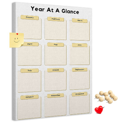 Kurk bedrukken jaarlijkse kalender voor evenementenplanning