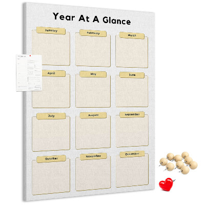 Kurk bedrukken jaarlijkse kalender voor evenementenplanning