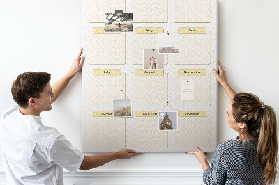 Kurk bedrukken jaarlijkse kalender voor evenementenplanning