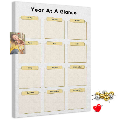 Kurk bedrukken jaarlijkse kalender voor evenementenplanning