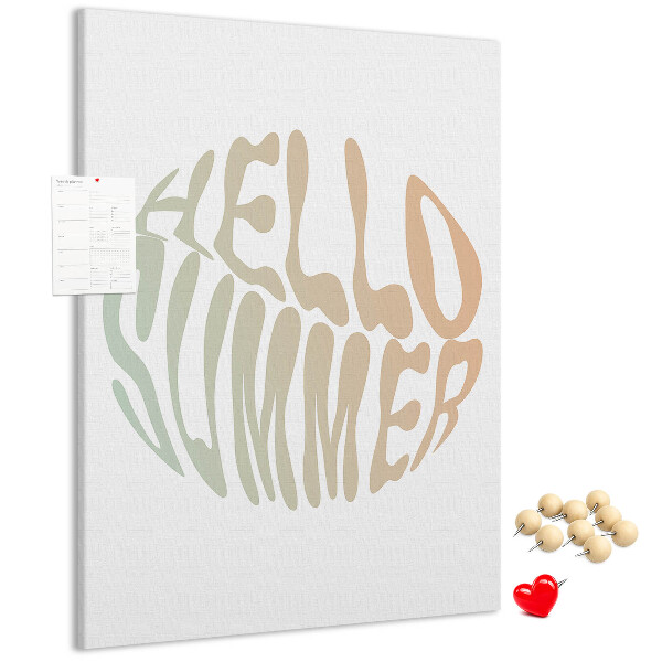 Kurk bedrukken met een retro zomerse welkomstgroet