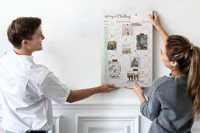 Memobord van kurk voor de 30-dagenuitdaging