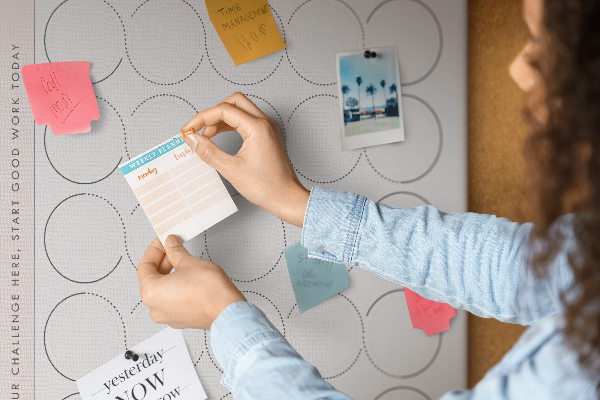 30-dagen Circle Challenge-plan bedrukt met kurk