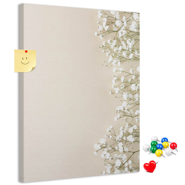 Kurk met bedrukking fijne bloemen op een neutrale achtergrond