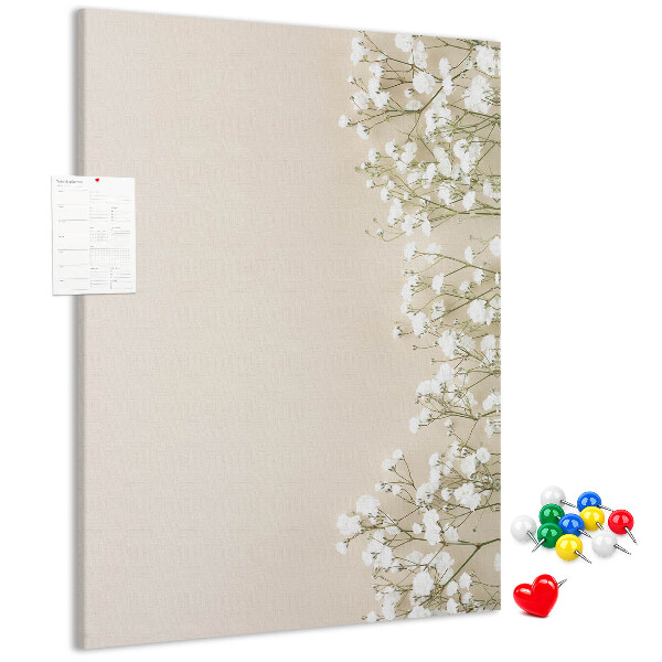 Kurk met bedrukking fijne bloemen op een neutrale achtergrond