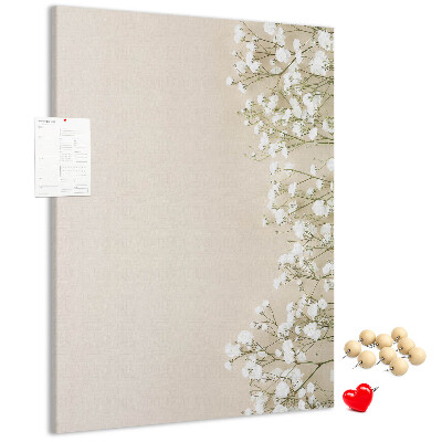 Kurk met bedrukking fijne bloemen op een neutrale achtergrond