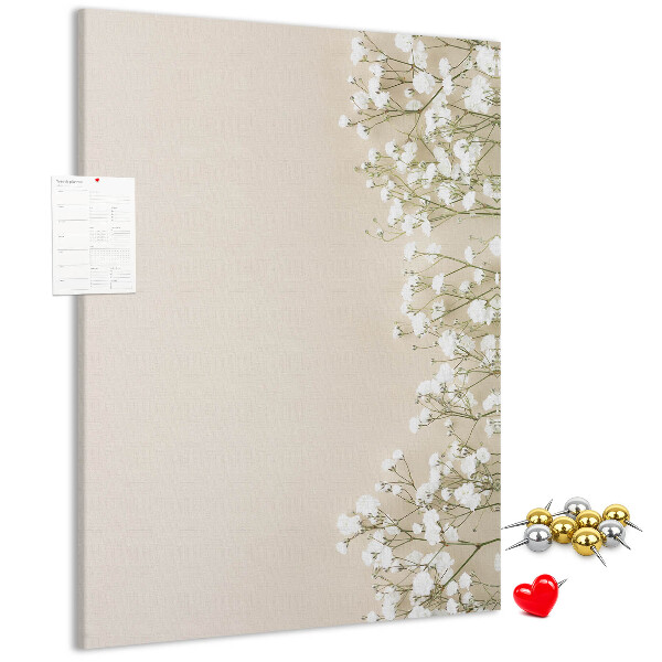 Kurk met bedrukking fijne bloemen op een neutrale achtergrond