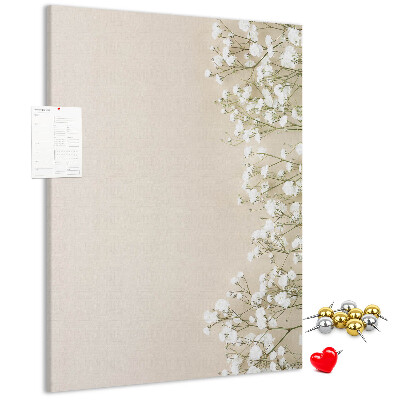 Kurk met bedrukking fijne bloemen op een neutrale achtergrond