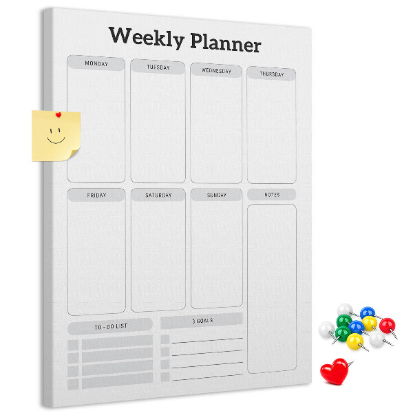 Weekplanner met ruimte voor notities en bedrukking