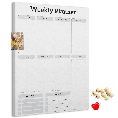 Weekplanner met ruimte voor notities en bedrukking