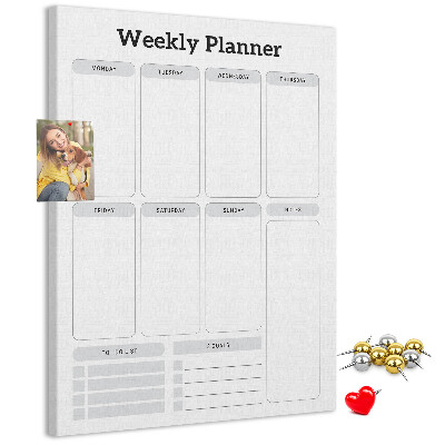 Weekplanner met ruimte voor notities en bedrukking