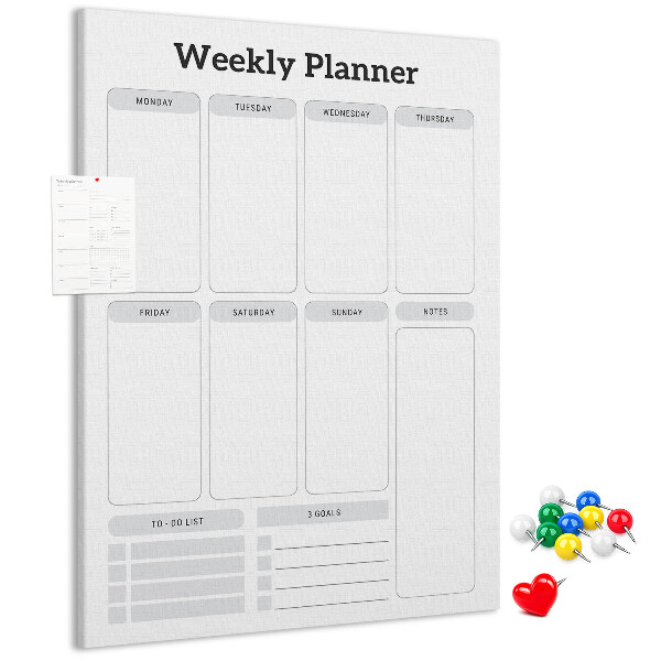 Weekplanner met ruimte voor notities en bedrukking