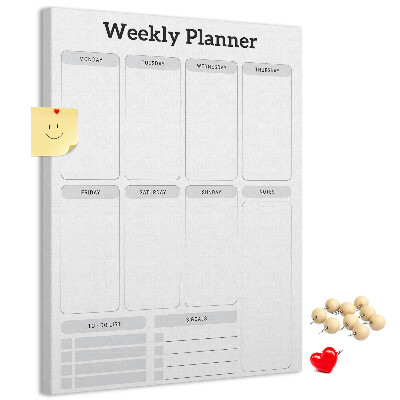 Weekplanner met ruimte voor notities en bedrukking