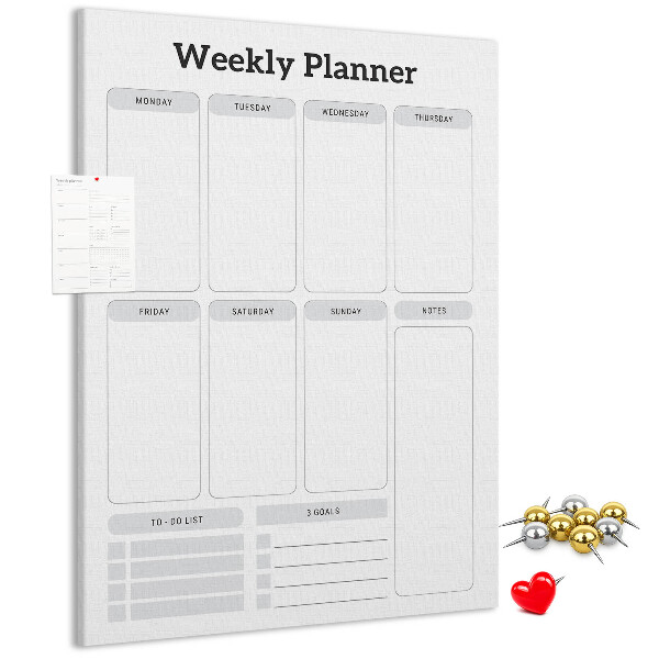 Weekplanner met ruimte voor notities en bedrukking