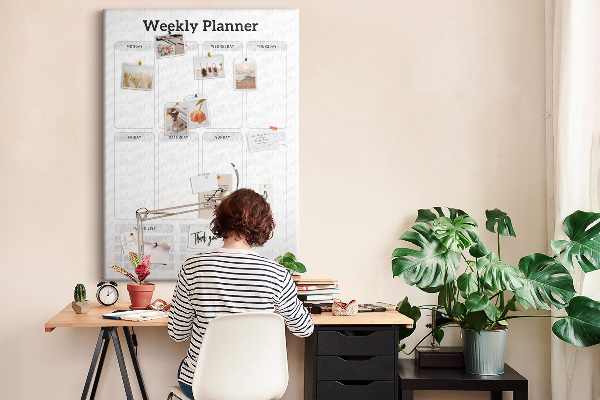 Weekplanner met ruimte voor notities en bedrukking
