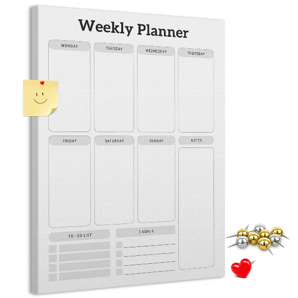Weekplanner met ruimte voor notities en bedrukking