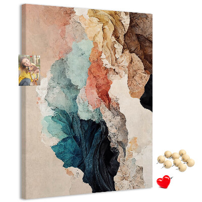 Kurk met bedrukking abstracte vormen in pastelkleuren