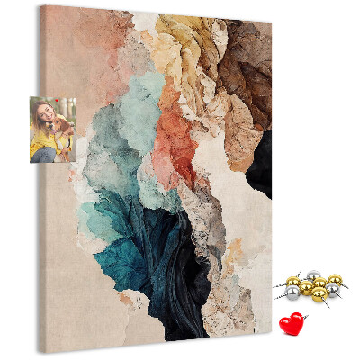 Kurk met bedrukking abstracte vormen in pastelkleuren
