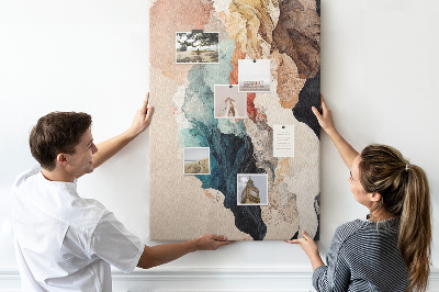 Kurk met bedrukking abstracte vormen in pastelkleuren