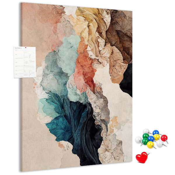 Kurk met bedrukking abstracte vormen in pastelkleuren