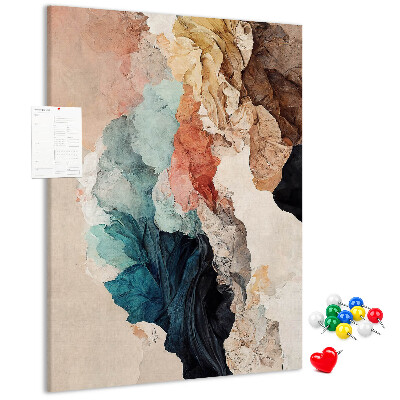 Kurk met bedrukking abstracte vormen in pastelkleuren