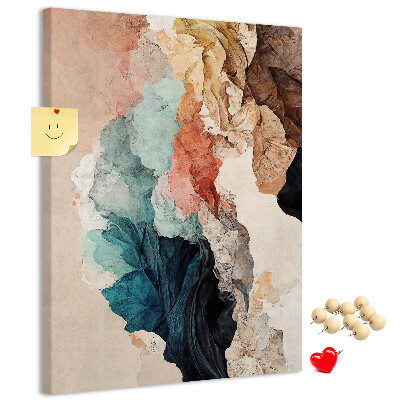Kurk met bedrukking abstracte vormen in pastelkleuren