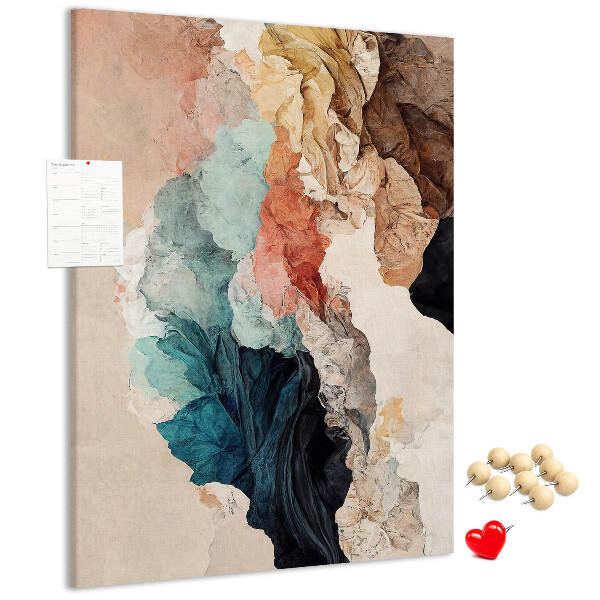 Kurk met bedrukking abstracte vormen in pastelkleuren