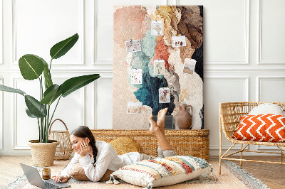 Kurk met bedrukking abstracte vormen in pastelkleuren