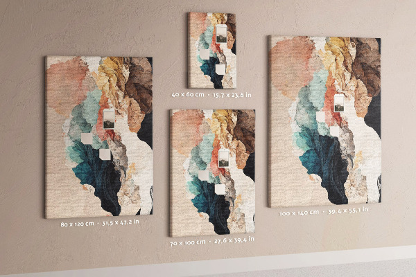 Kurk met bedrukking abstracte vormen in pastelkleuren