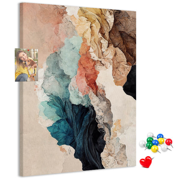 Kurk met bedrukking abstracte vormen in pastelkleuren
