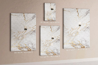 Prikbord van kurk in elegant marmer met gouden aderen