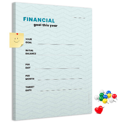 Kurk bedrukken thema voor het plannen van financiële doelen