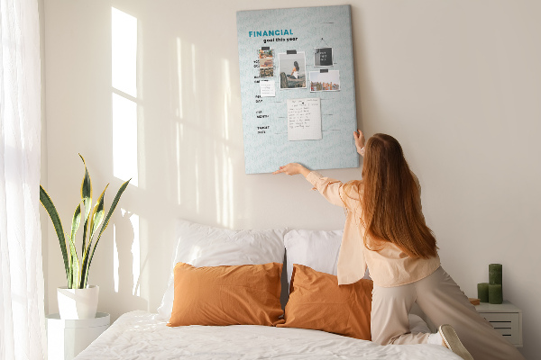 Kurk bedrukken thema voor het plannen van financiële doelen