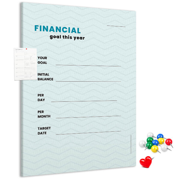 Kurk bedrukken thema voor het plannen van financiële doelen