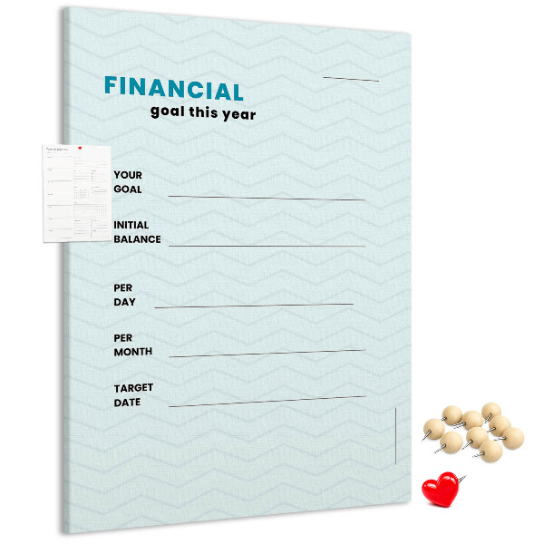 Kurk bedrukken thema voor het plannen van financiële doelen
