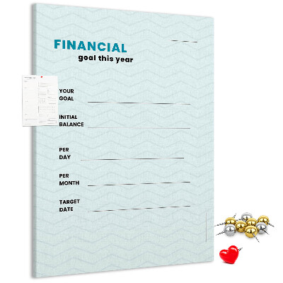 Kurk bedrukken thema voor het plannen van financiële doelen