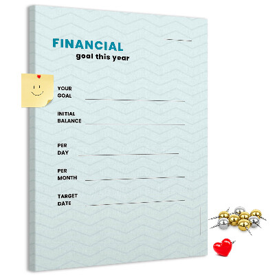 Kurk bedrukken thema voor het plannen van financiële doelen