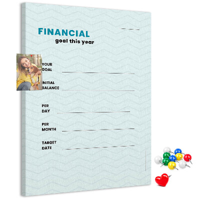 Kurk bedrukken thema voor het plannen van financiële doelen
