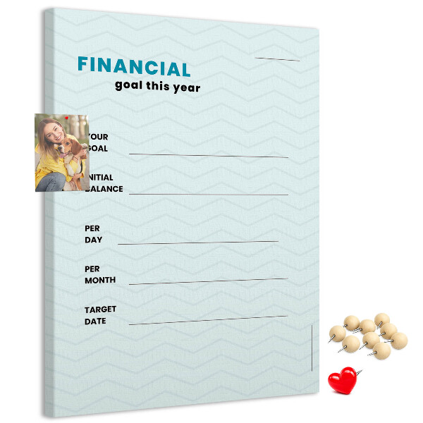 Kurk bedrukken thema voor het plannen van financiële doelen