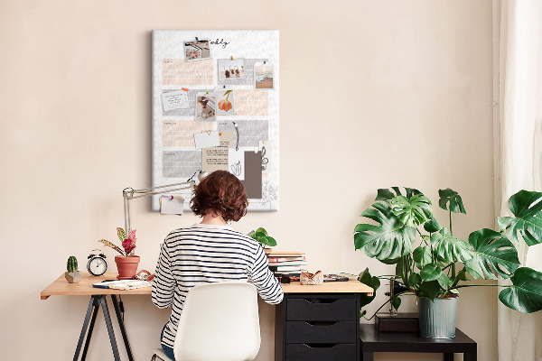 Weekplanner met gekleurde vakken voor bedrukking