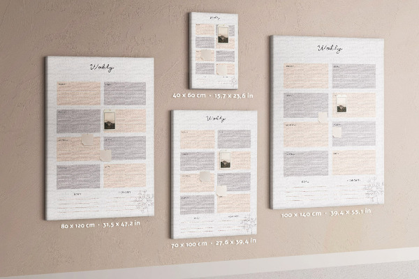 Weekplanner met gekleurde vakken voor bedrukking
