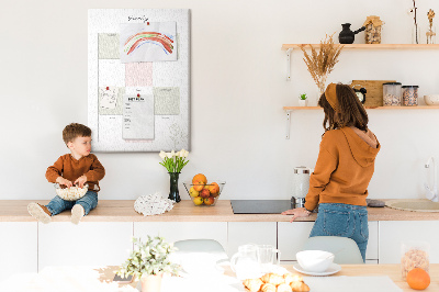 Kurken prikbord jaarplanner met een minimalistisch ontwerp