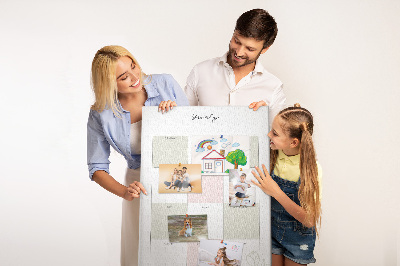 Kurken prikbord jaarplanner met een minimalistisch ontwerp